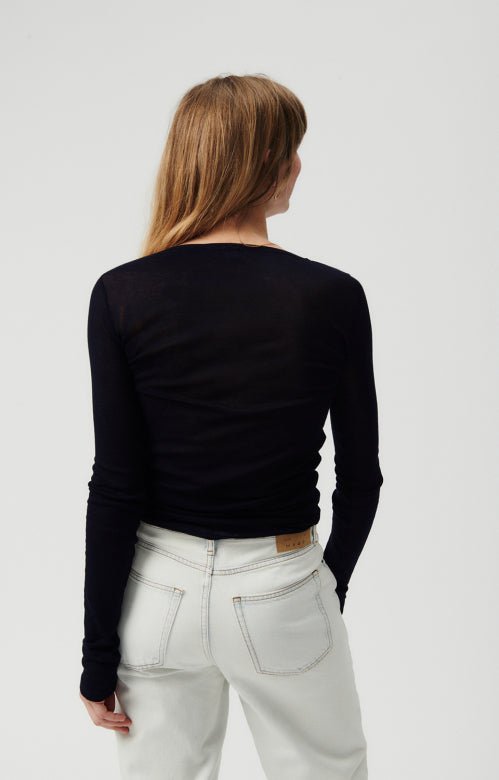 American Vintage T-shirt Massachusets Black - Den Lille Ida - American Vintage