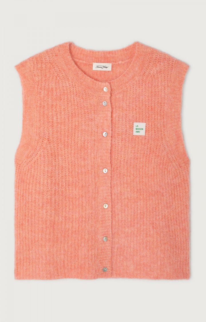 AMERICAN VINTAGE EAST CARDIGAN WHITE PEACHES MELANGE - Den Lille Ida - American Vintage