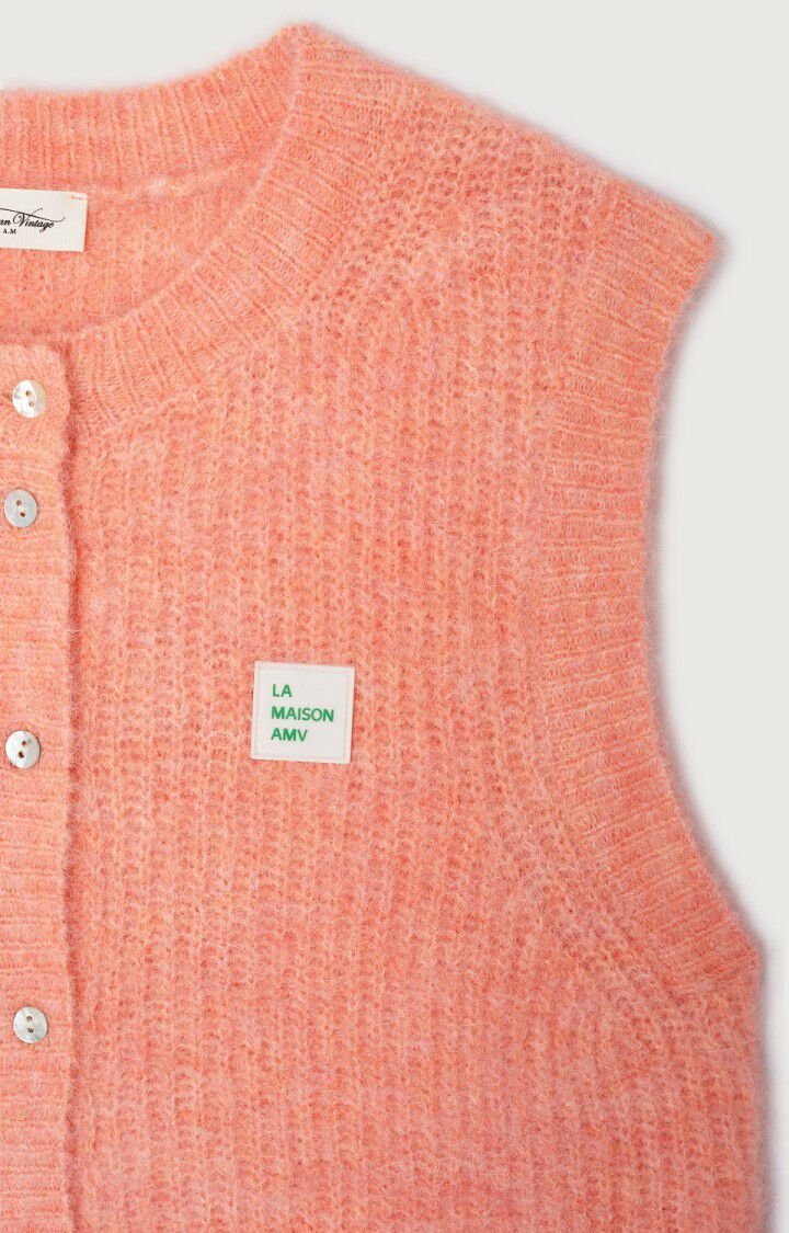 AMERICAN VINTAGE EAST CARDIGAN WHITE PEACHES MELANGE - Den Lille Ida - American Vintage