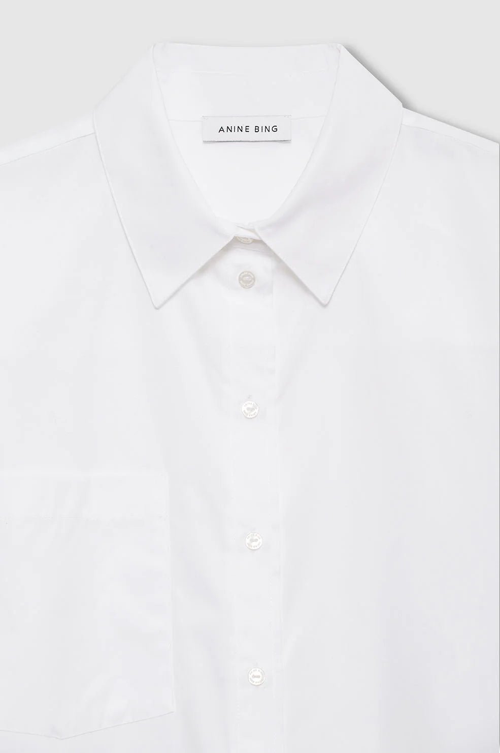 Anine Bing Essie Cropped Shirt White - Den Lille Ida - Anine Bing