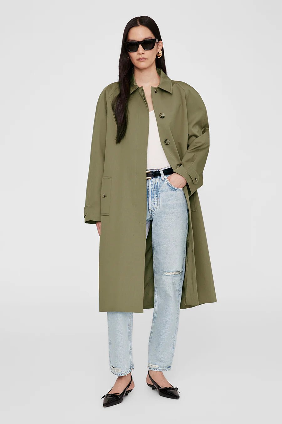 Anine Bing Randy Oversized Trench Olive - Den Lille Ida - Anine Bing