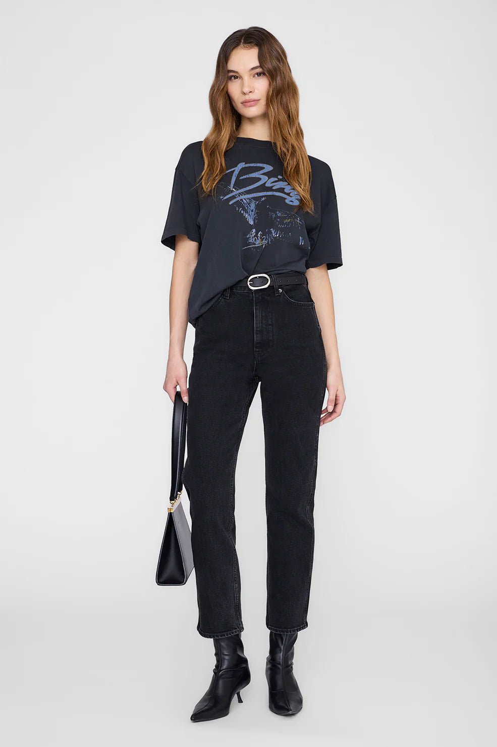 Anine Bing Kent Tee Eagle Vintage Black - Den Lille Ida - Anine Bing