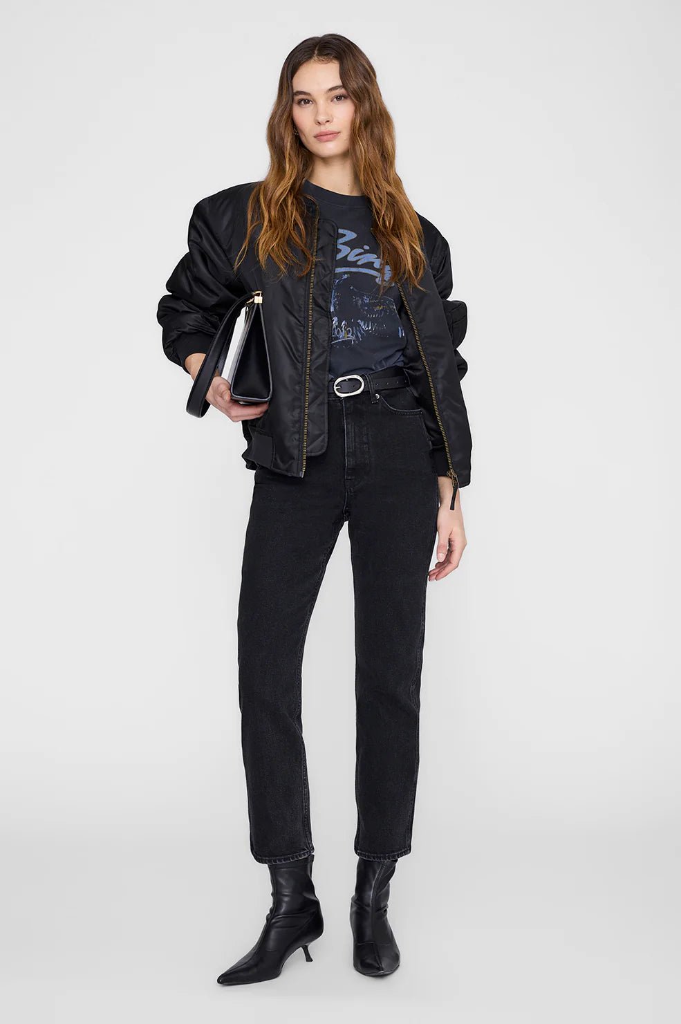 Anine Bing Kent Tee Eagle Vintage Black - Den Lille Ida - Anine Bing