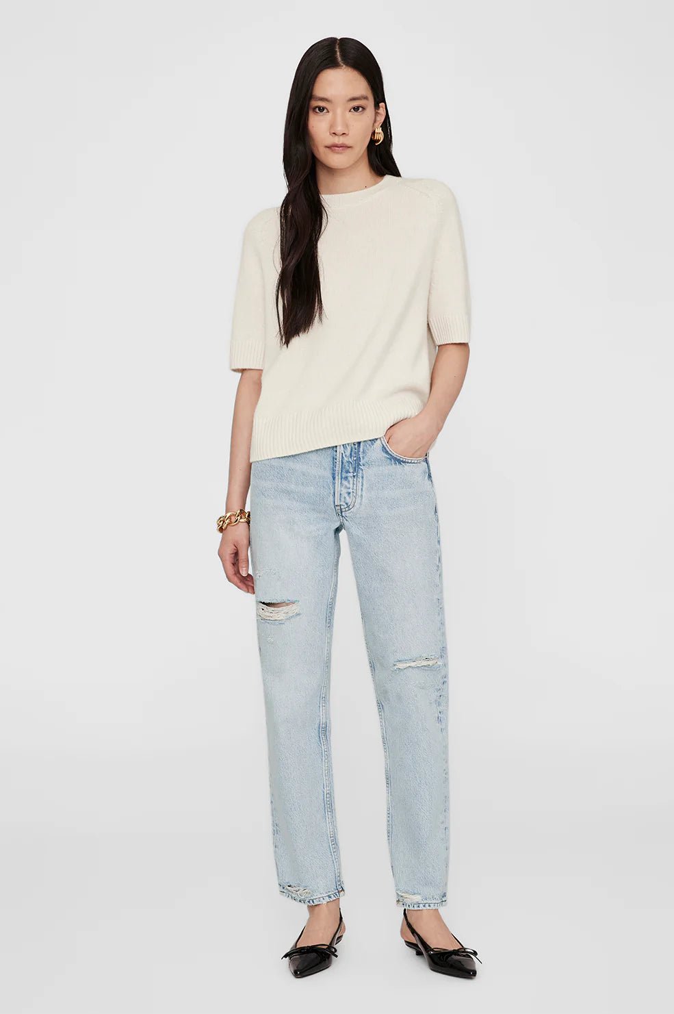 Anine Bing Jackson Sweater Ivory - Den Lille Ida - Anine Bing