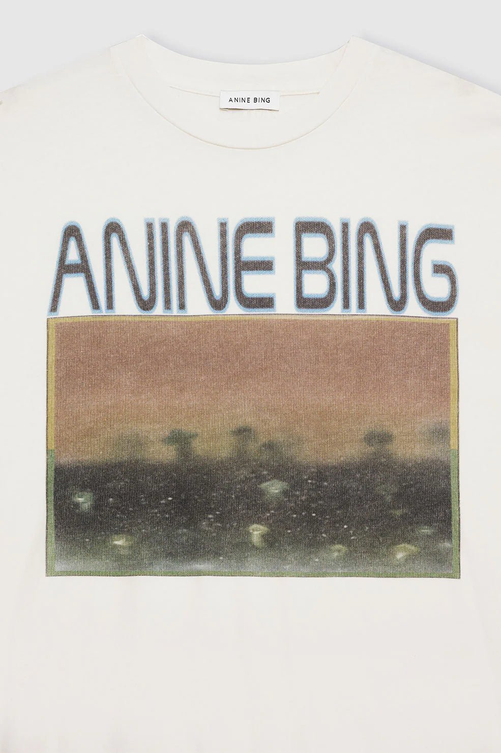 Anine Bing Cade Tee Mushrooms Off White - Den Lille Ida - Anine Bing