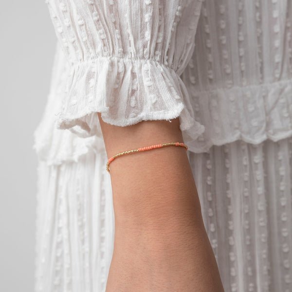 ANNI LU ASYM BRACELET - PEACH - Den Lille Ida - ANNI LU