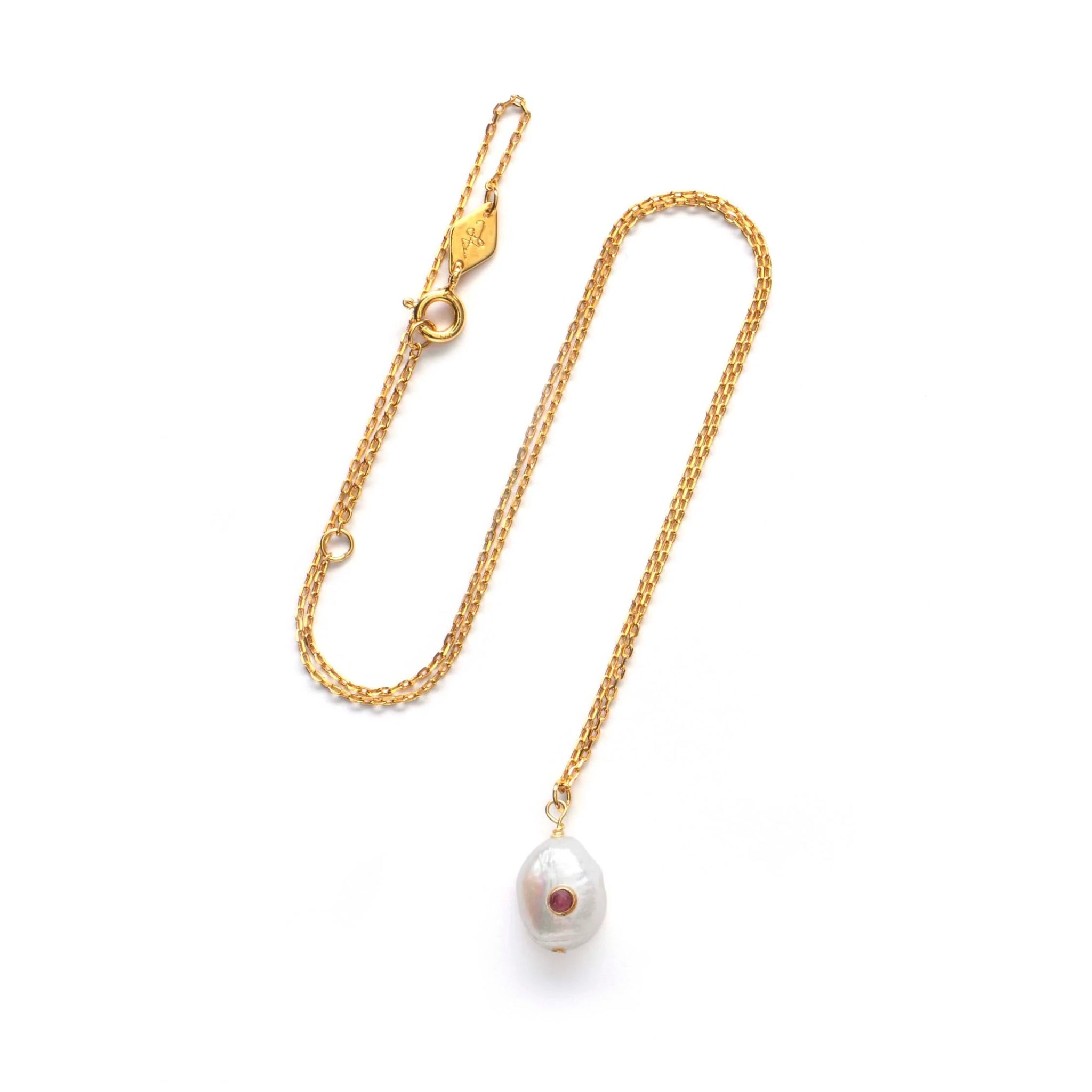 Anni Lu Pearl Necklace Ruby - Den Lille Ida - ANNI LU