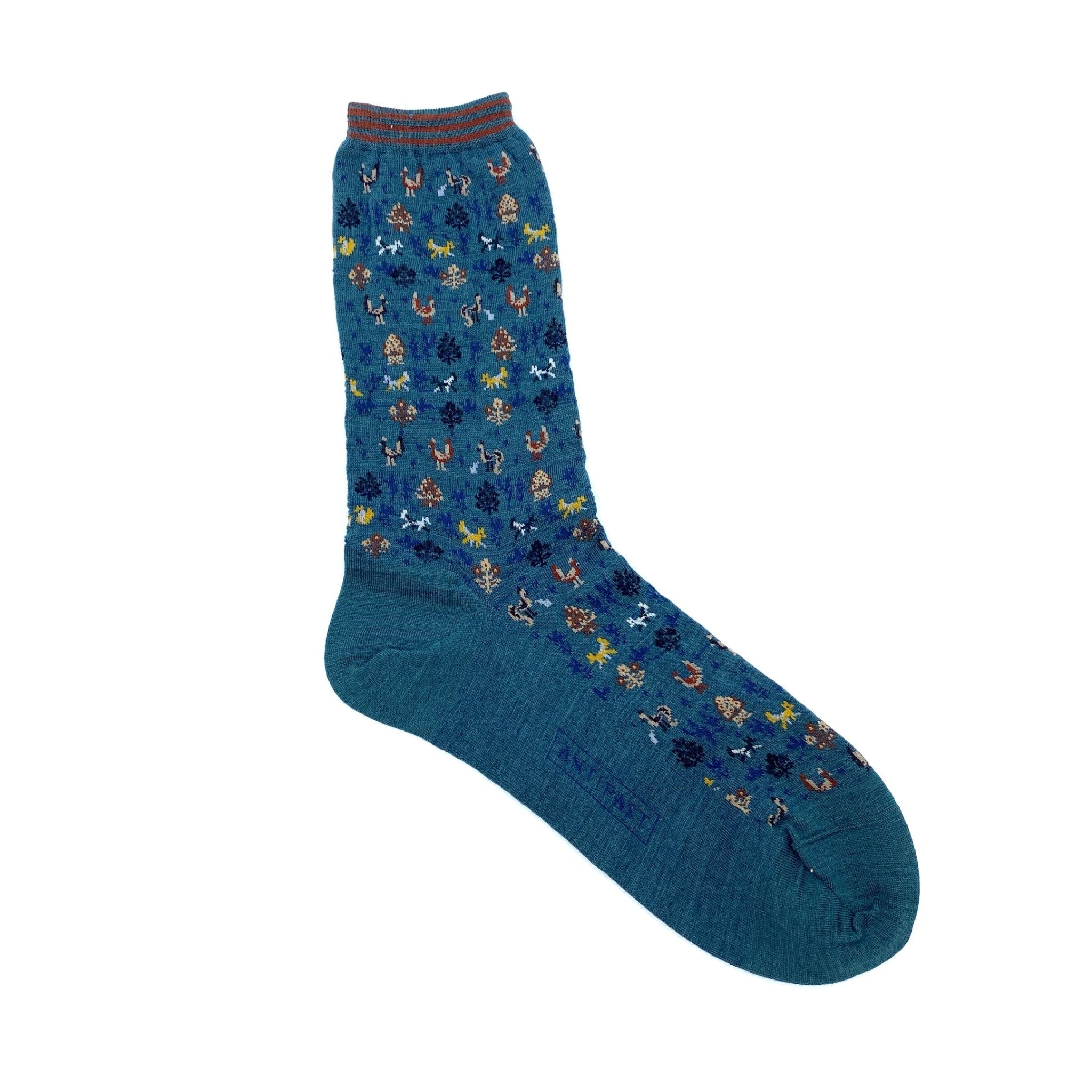Antipast Socks Forest Mate Turquoise - Den Lille Ida - Antipast