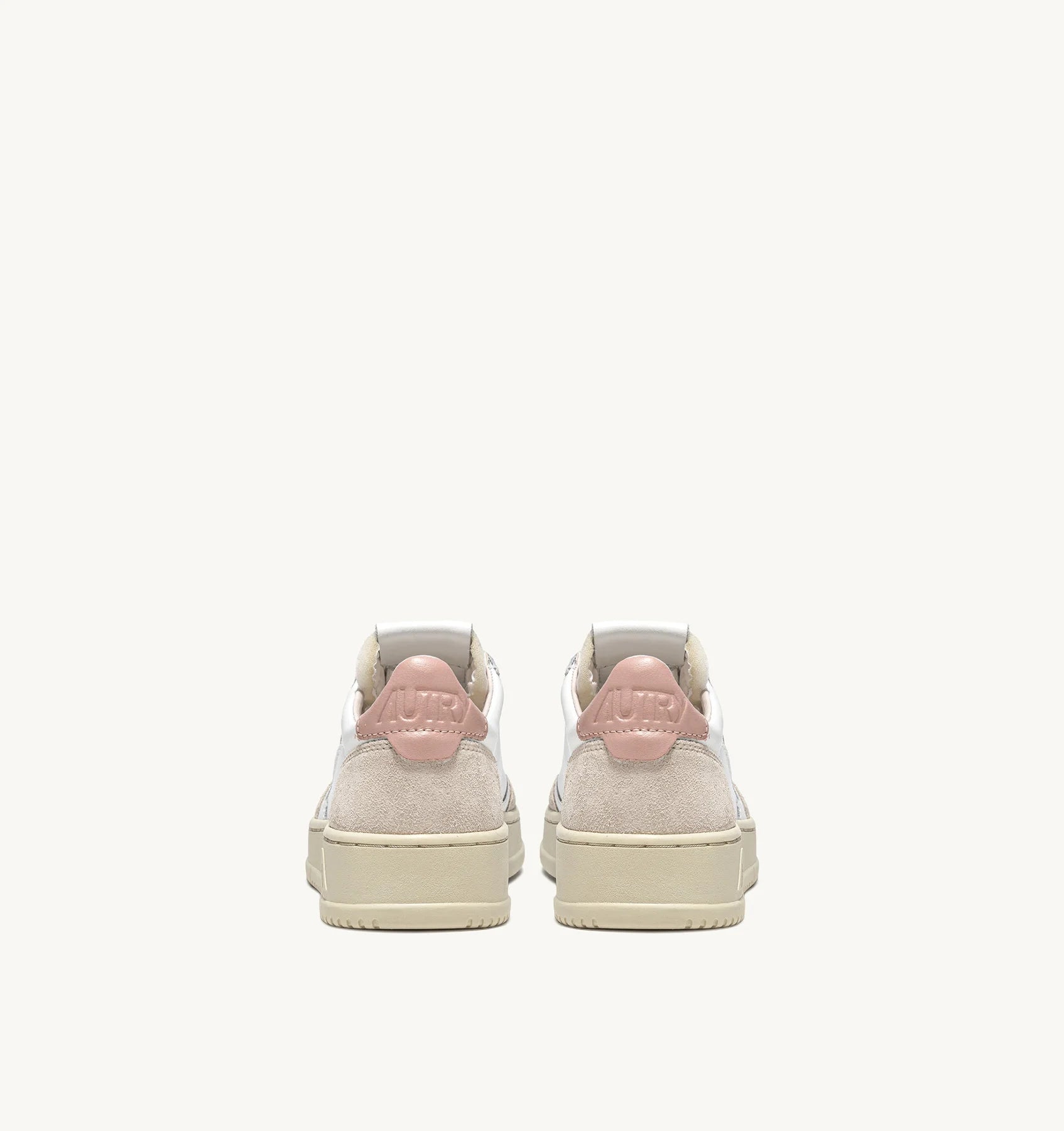 AUTRY MEDALIST LOW SNEAKERS IN WHITE AND POWDER LEATHER AND BEIGE SUEDE - Den Lille Ida - Autry
