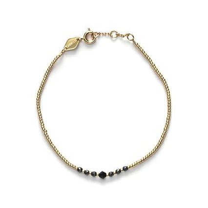 BEAD & GEM BRACELET - BLACK - Den Lille Ida - ANNI LU