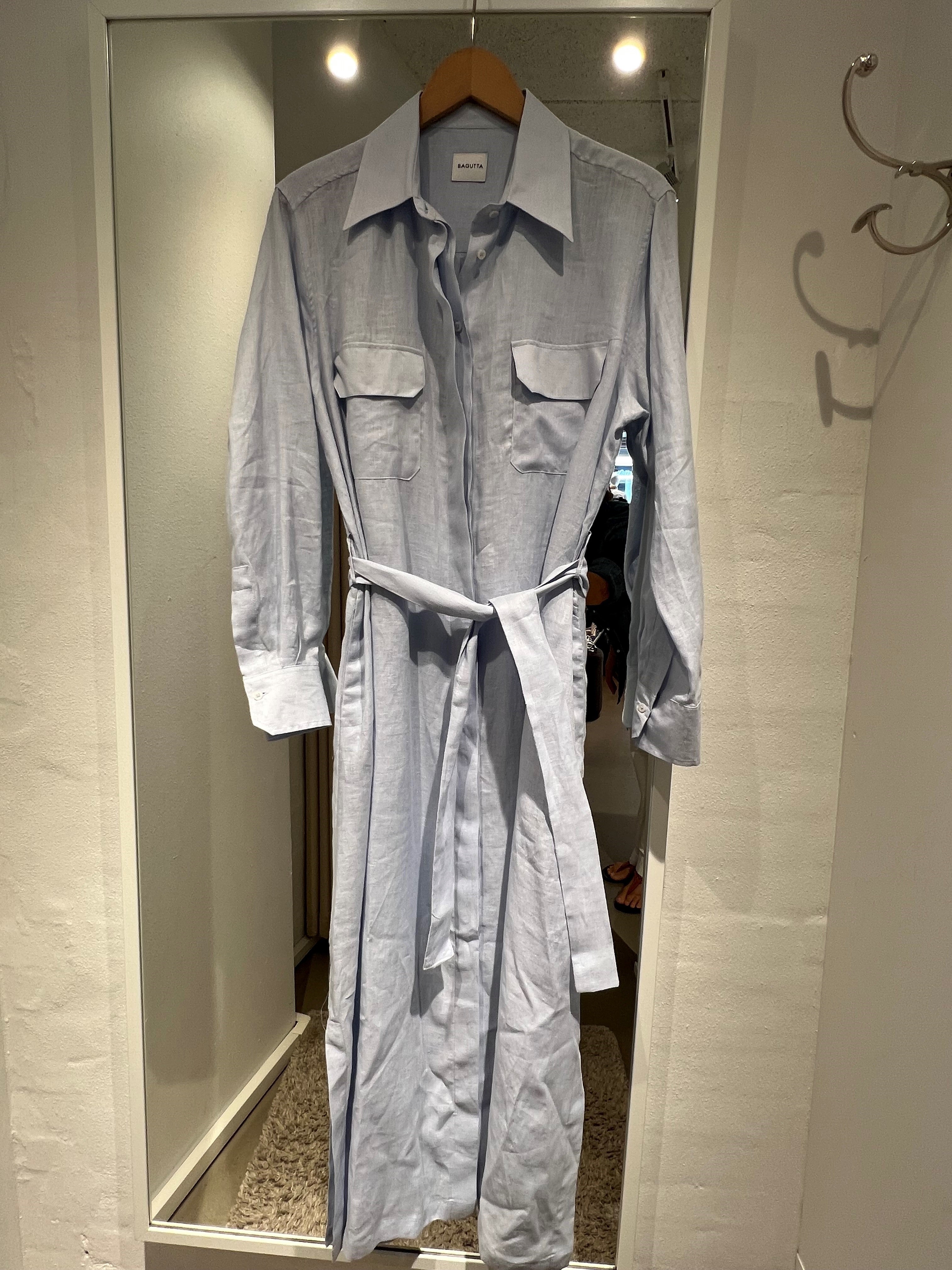 Bagutta Linen Dress Light Blue