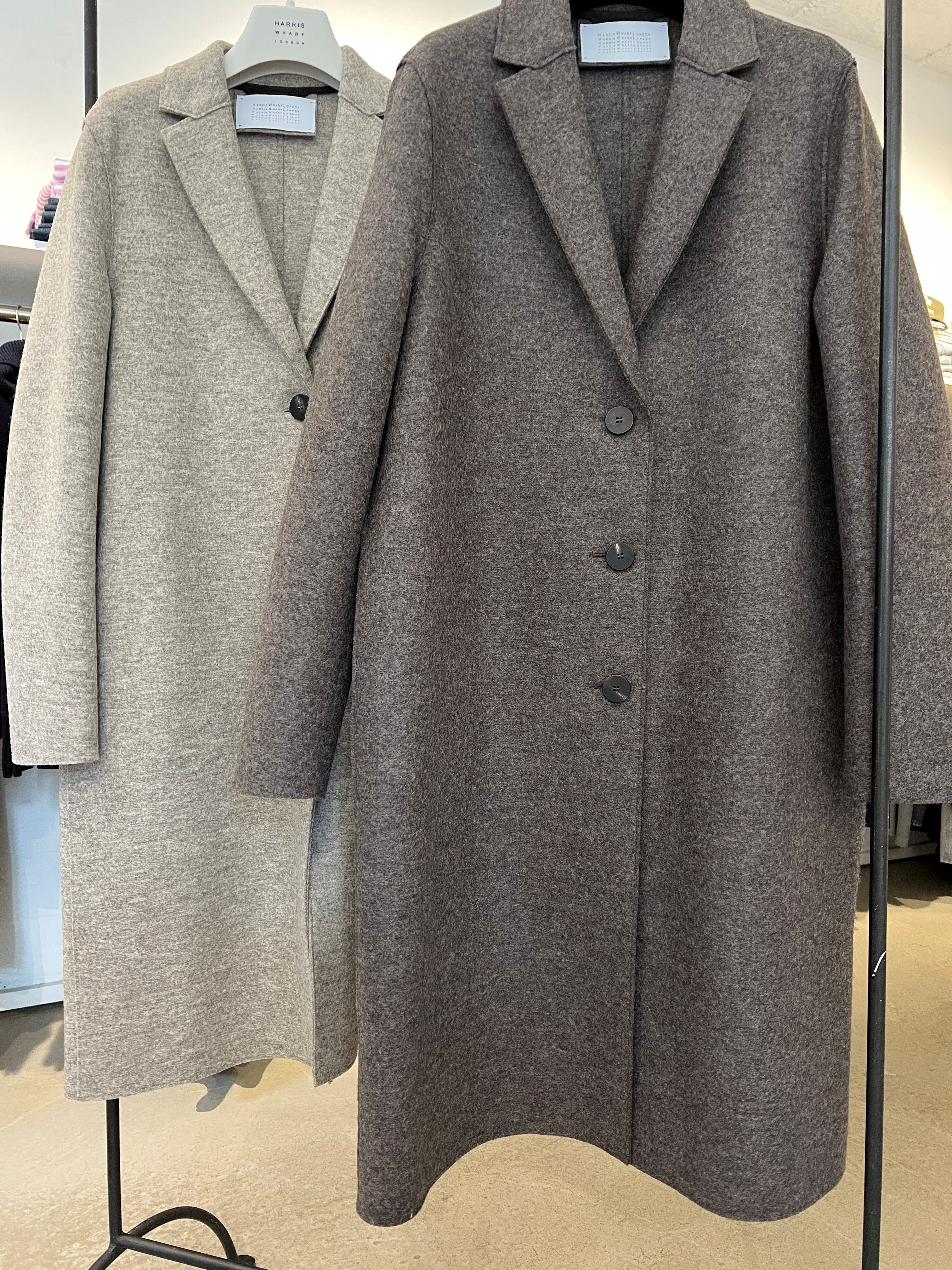 Harris Wharf Overcoat Pressed Wool