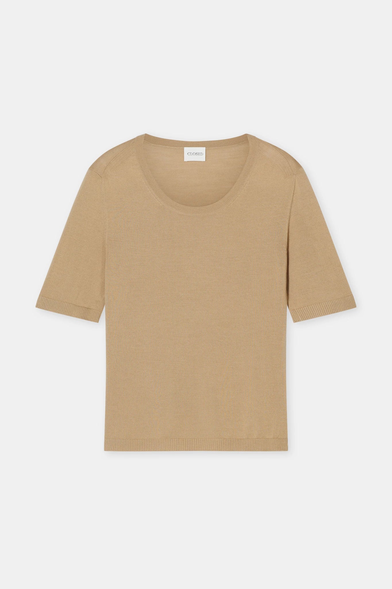 CLOSED CREWNECK SHORT SLEEVE URBAN BEIGE - Den Lille Ida - Closed