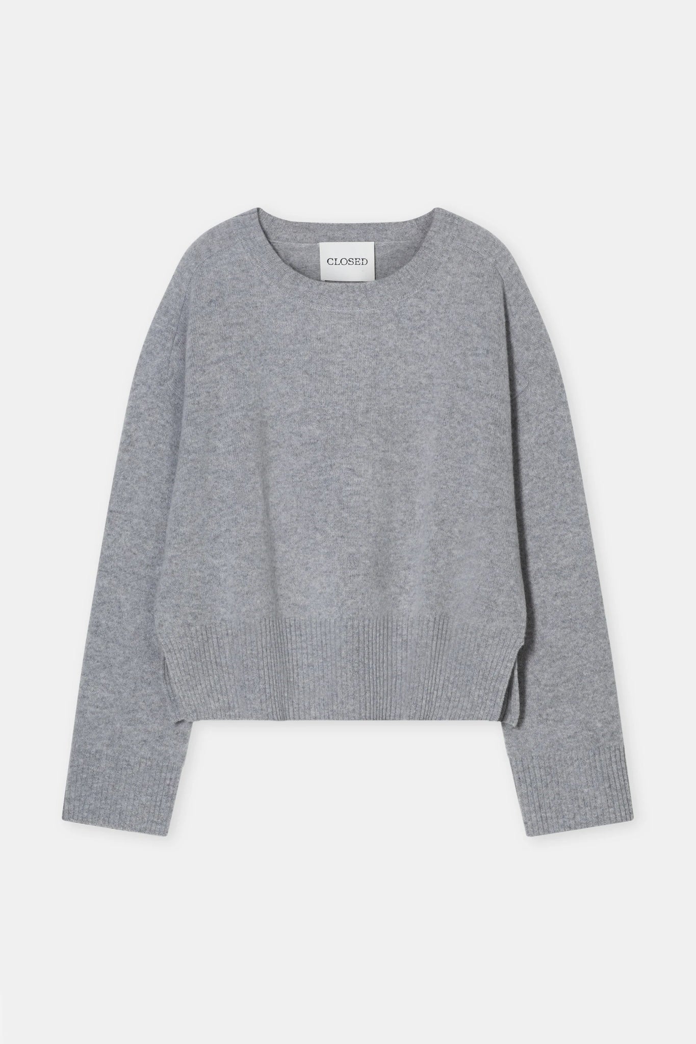 CLOSED CREWNECK WIDE SLEEVE LIGHT GREY MELANGE - Den Lille Ida - Closed