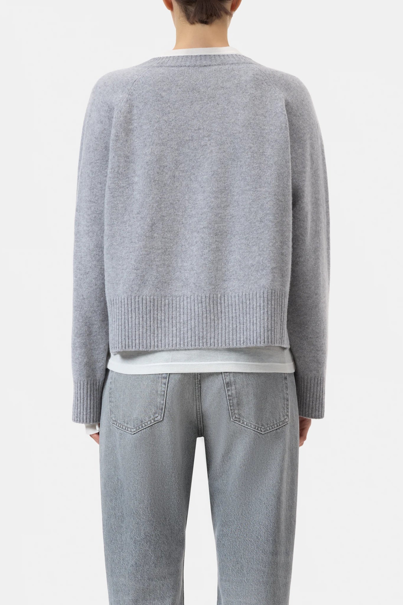 CLOSED CREWNECK WIDE SLEEVE LIGHT GREY MELANGE - Den Lille Ida - Closed