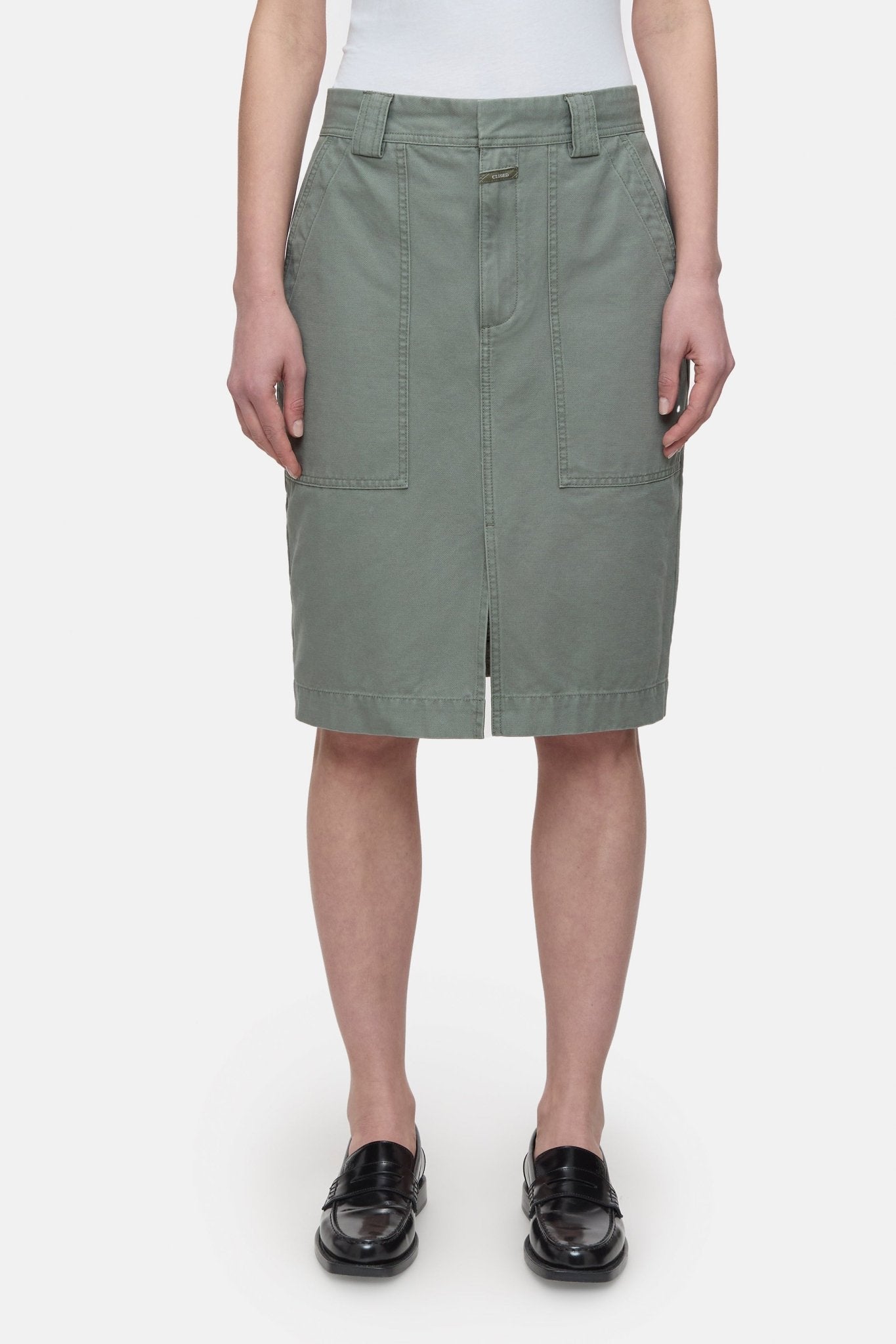 CLOSED UTILIYU SKIRT FADED GREEN - Den Lille Ida - Closed
