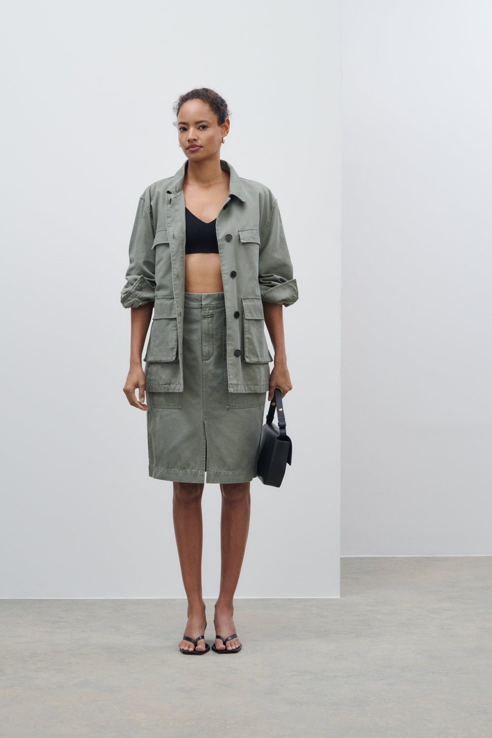 CLOSED UTILIYU SKIRT FADED GREEN - Den Lille Ida - Closed