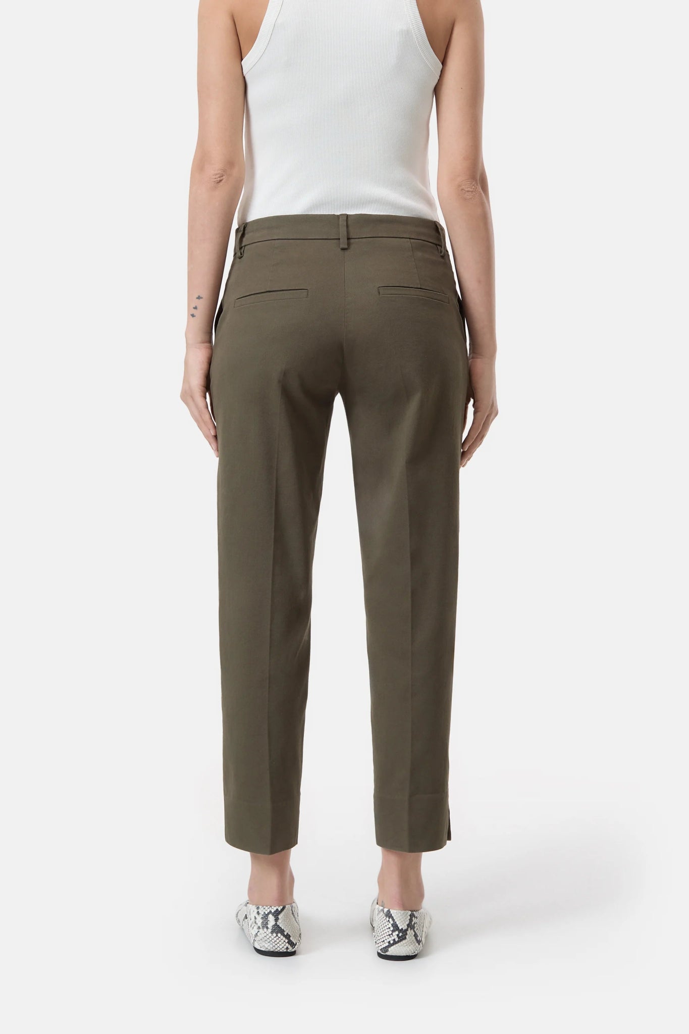 CLOSED SLIM PANTS SONNETT FOREST GREEN - Den Lille Ida - Closed