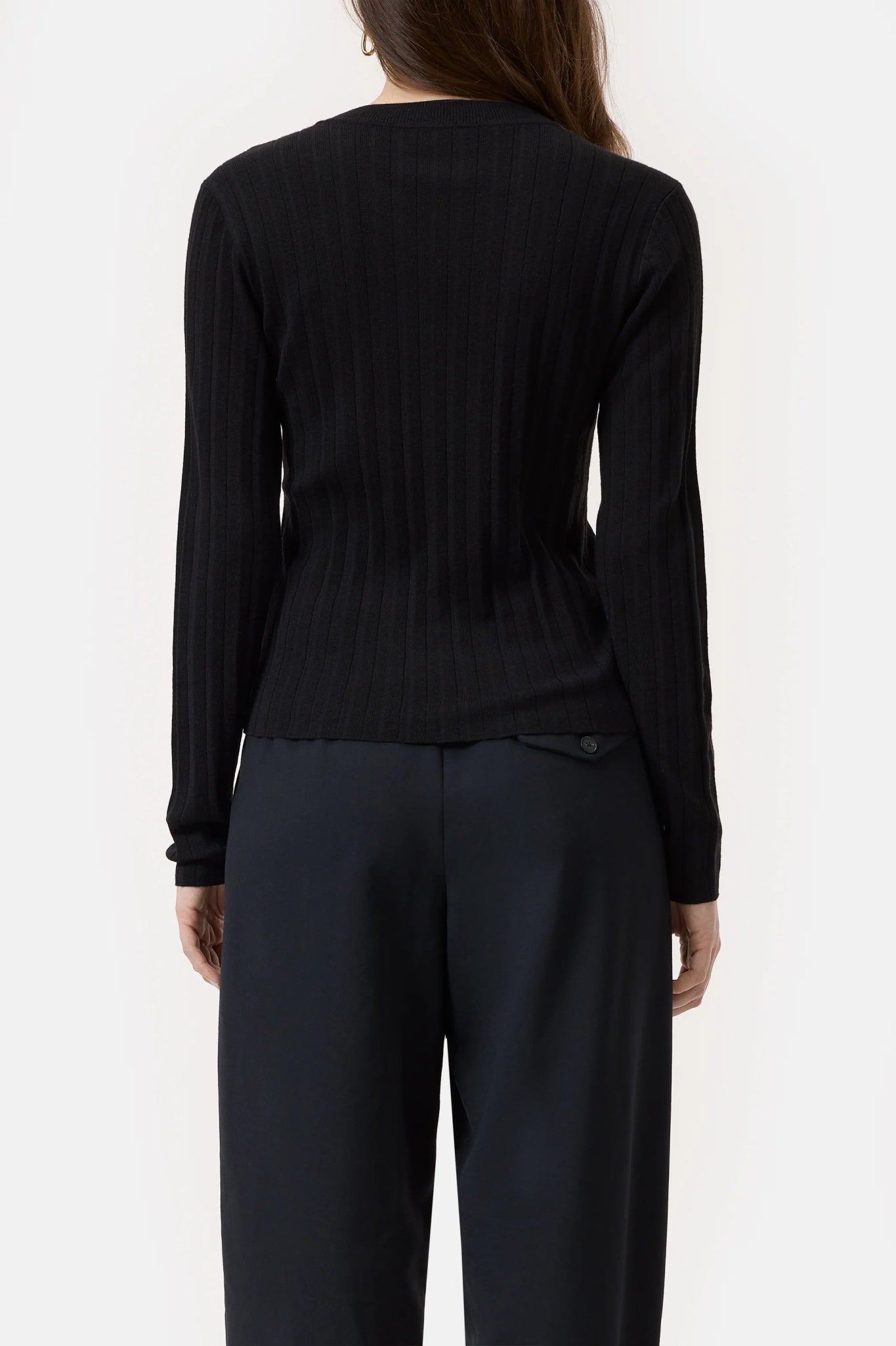 CLOSED CREW NECK IN WOOL - SILK BLEND FADED GREEN - Den Lille Ida - Closed