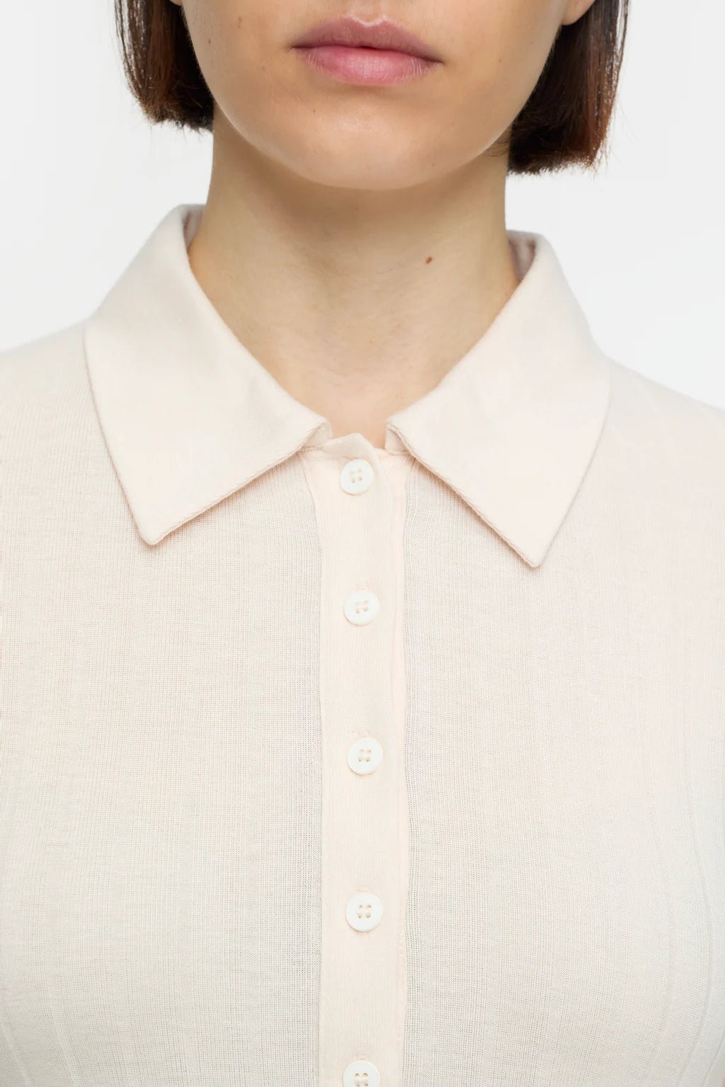 CLOSED COTTON BLEND POLO SHIRT DUSTY ROSE - Den Lille Ida - Closed
