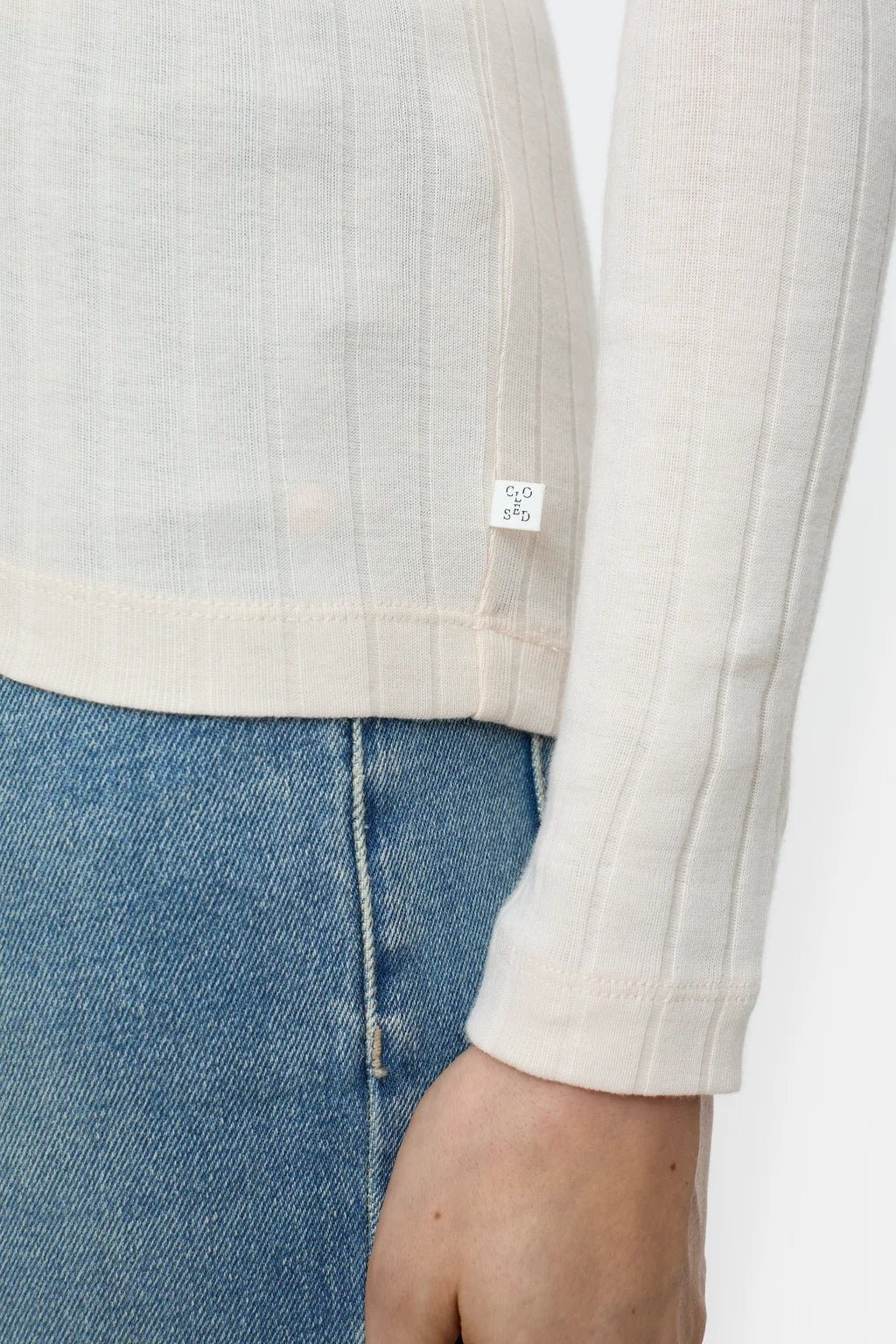 CLOSED COTTON BLEND POLO SHIRT DUSTY ROSE - Den Lille Ida - Closed