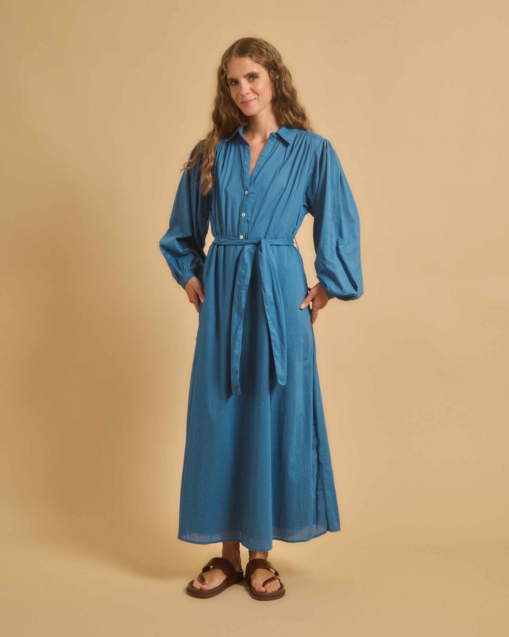 Diega Dress Romao Blue - Den Lille Ida - Diega