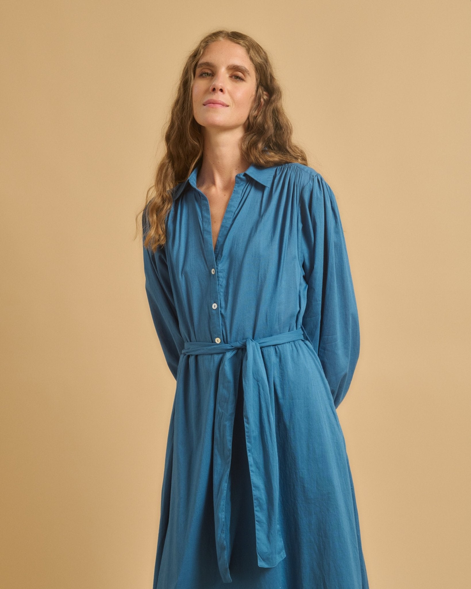 Diega Dress Romao Blue - Den Lille Ida - Diega
