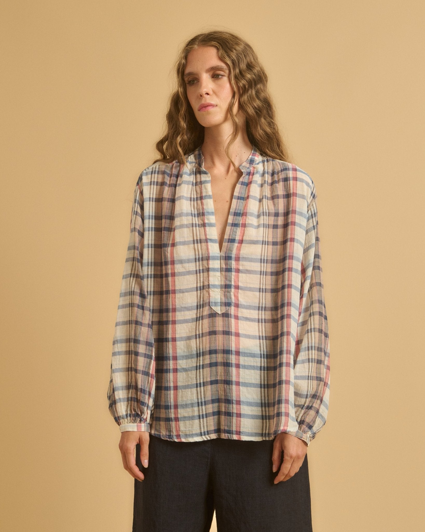 Diega Shirt Tolpa Blue Ecru Rose - Den Lille Ida - Diega