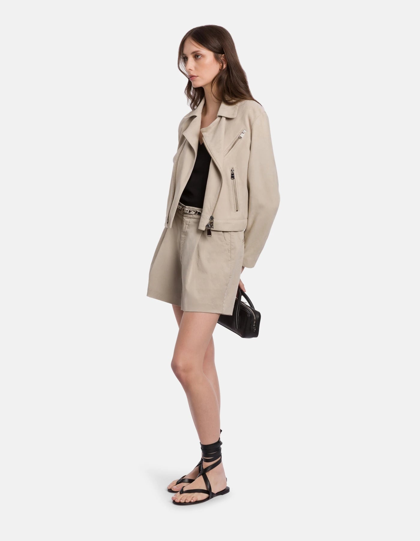 Dondup Lori Loose - Fit Shorts Cotton Garbardine Sand - Den Lille Ida - Dondup