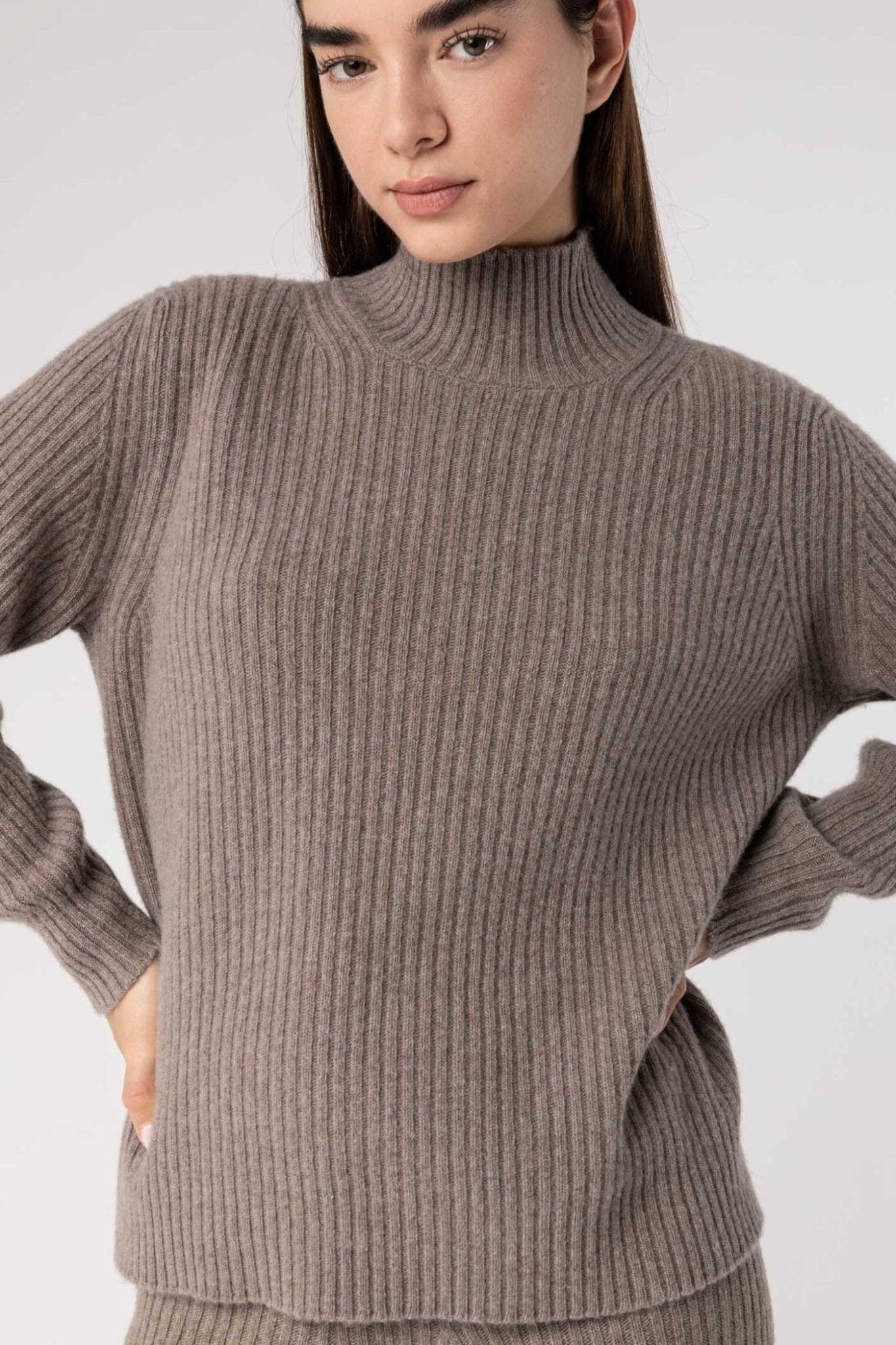 Drumohr Ribbed Mock Neck Sweater - Den Lille Ida - Drumohr