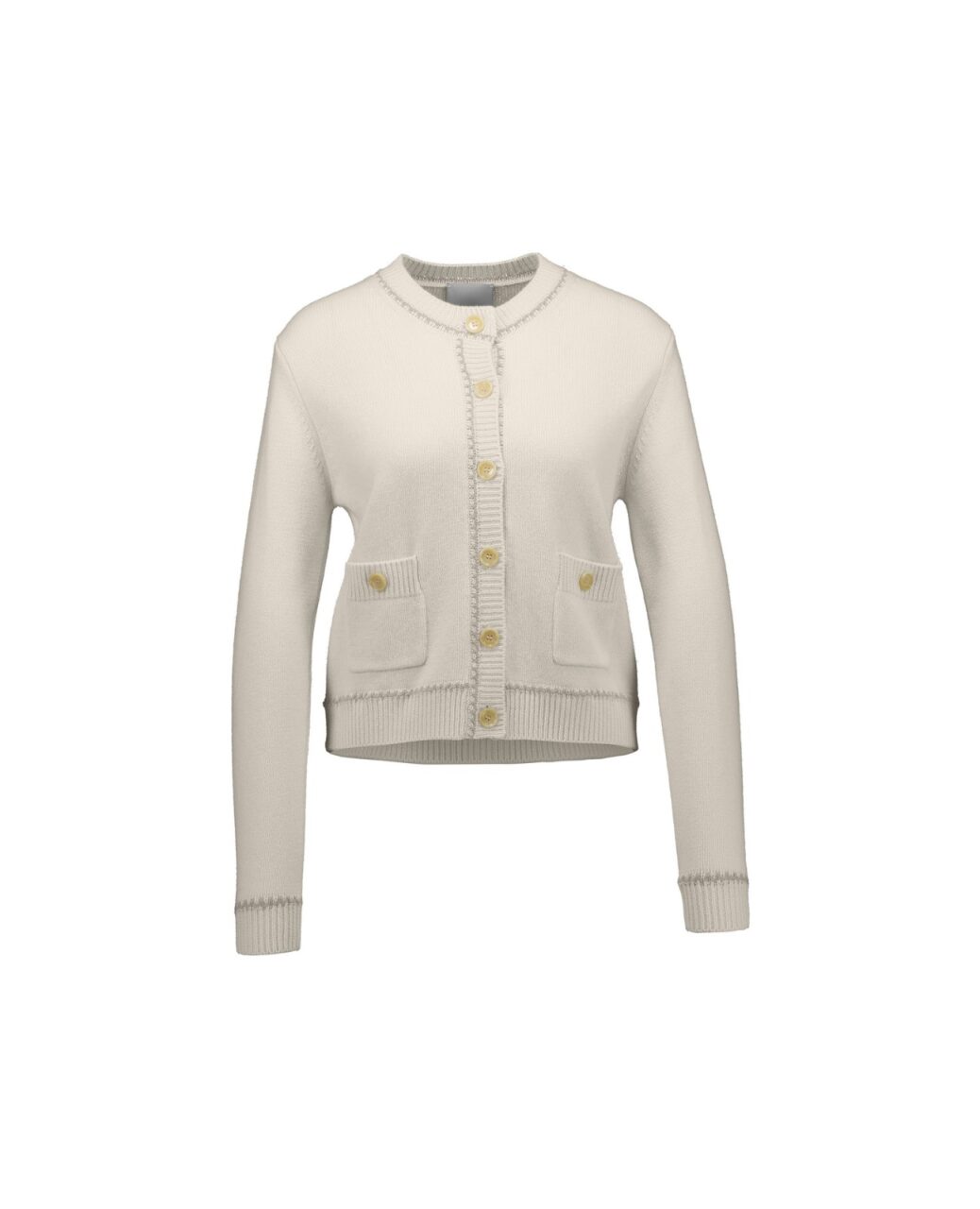 Allude Cardigan Round Neck Cream