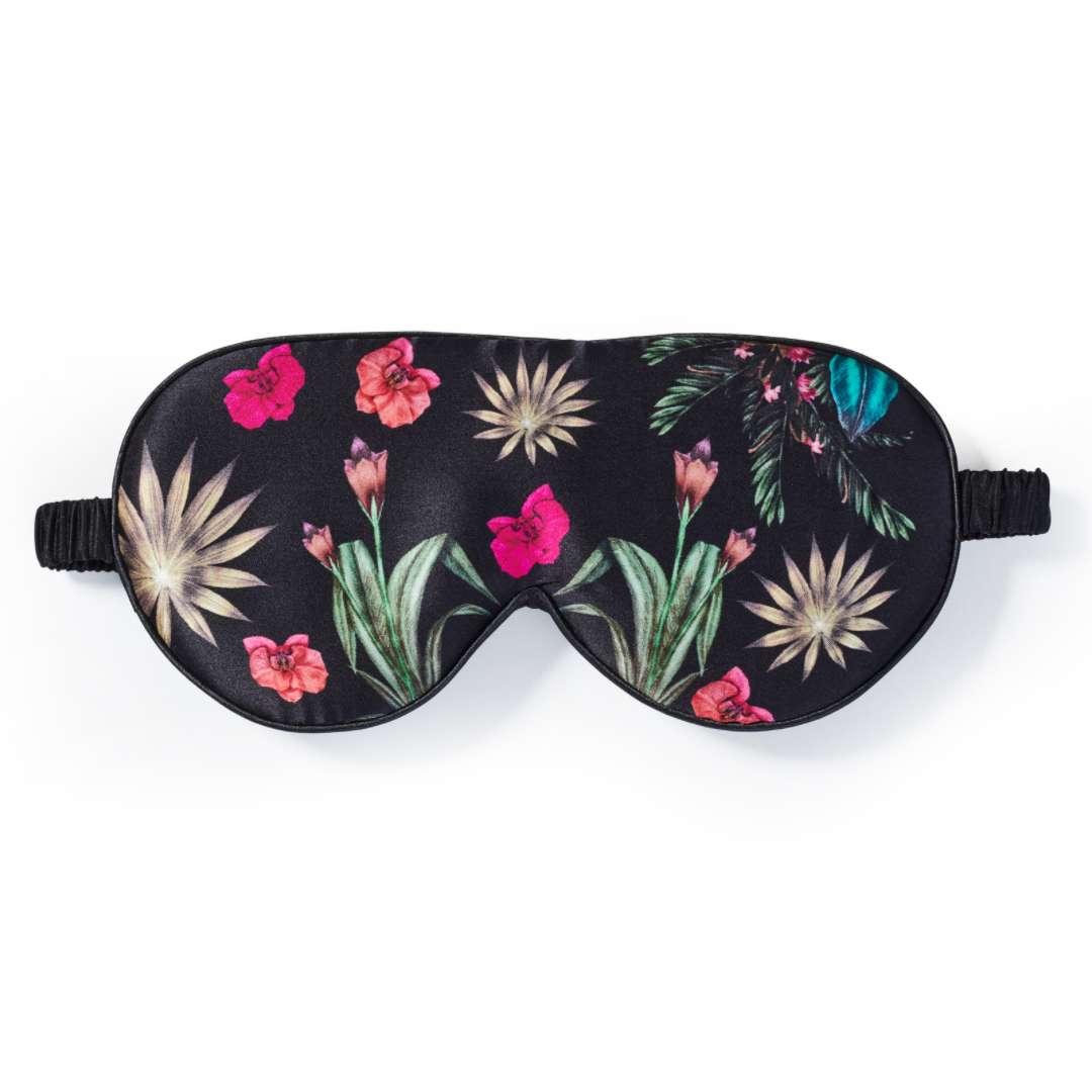 Fan Palm Eye Mask Floral Garden Black - Den Lille Ida - Fan Palm