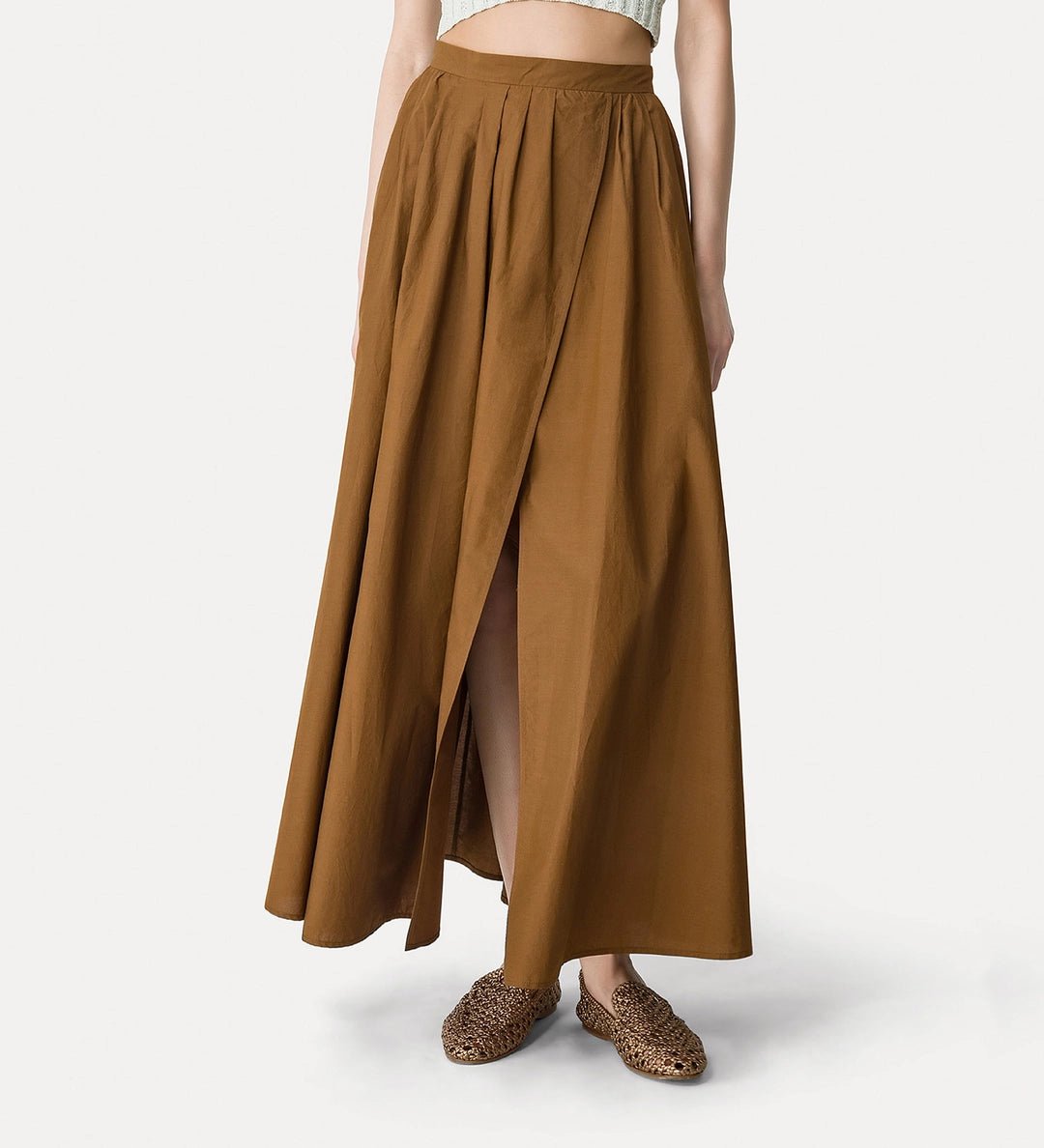 forte forte cotton poplin long skirt - Den Lille Ida - forte_forte