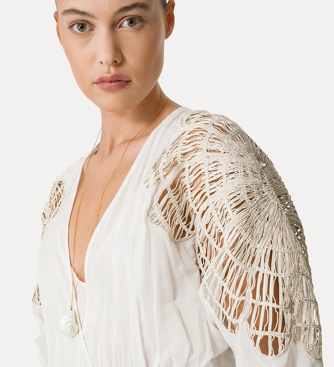 forte_forte "botanical flower" cotton/silk voile dress