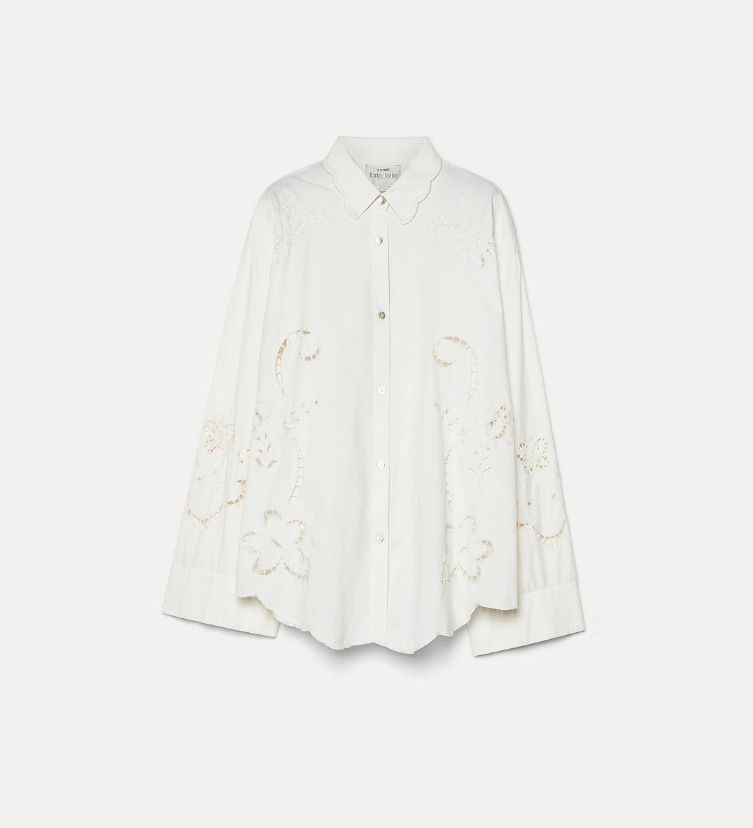 forte forte shirt "memoires d'enfance" embroidery masculine shirt
