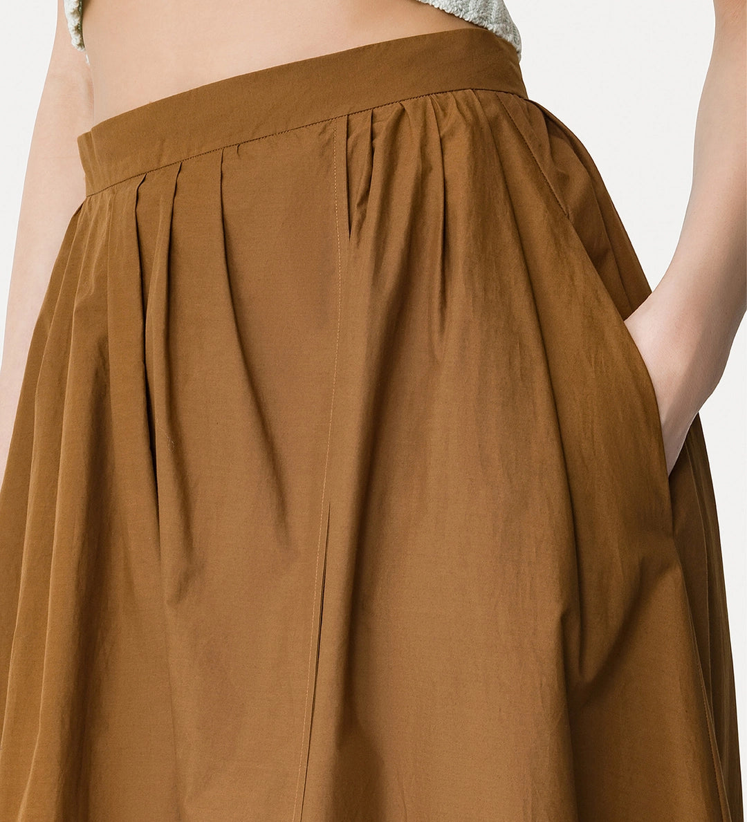 forte forte cotton poplin long skirt