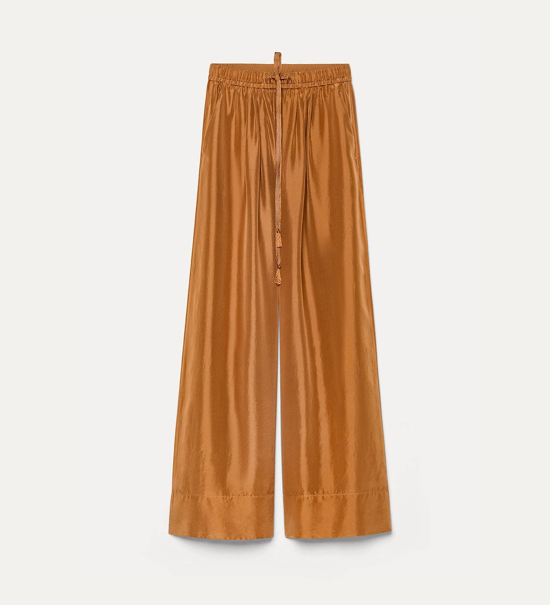 forte_forte habotai silk trousers bronze