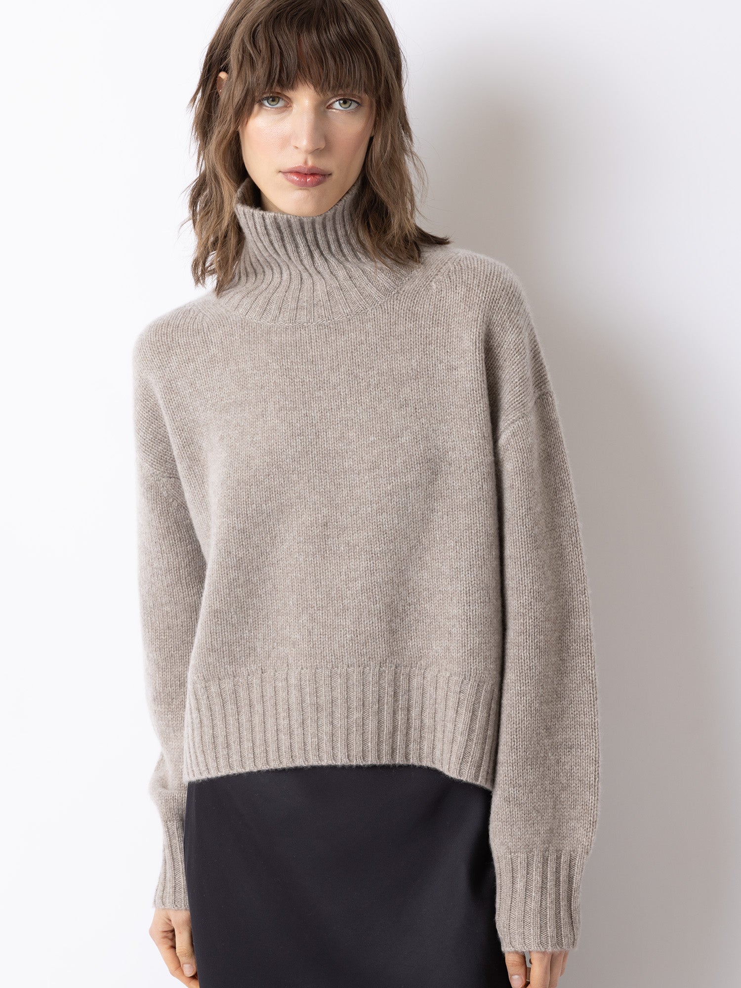 FTC Cashmere Highneck Pullover Hazelwood - Den Lille Ida - FTC