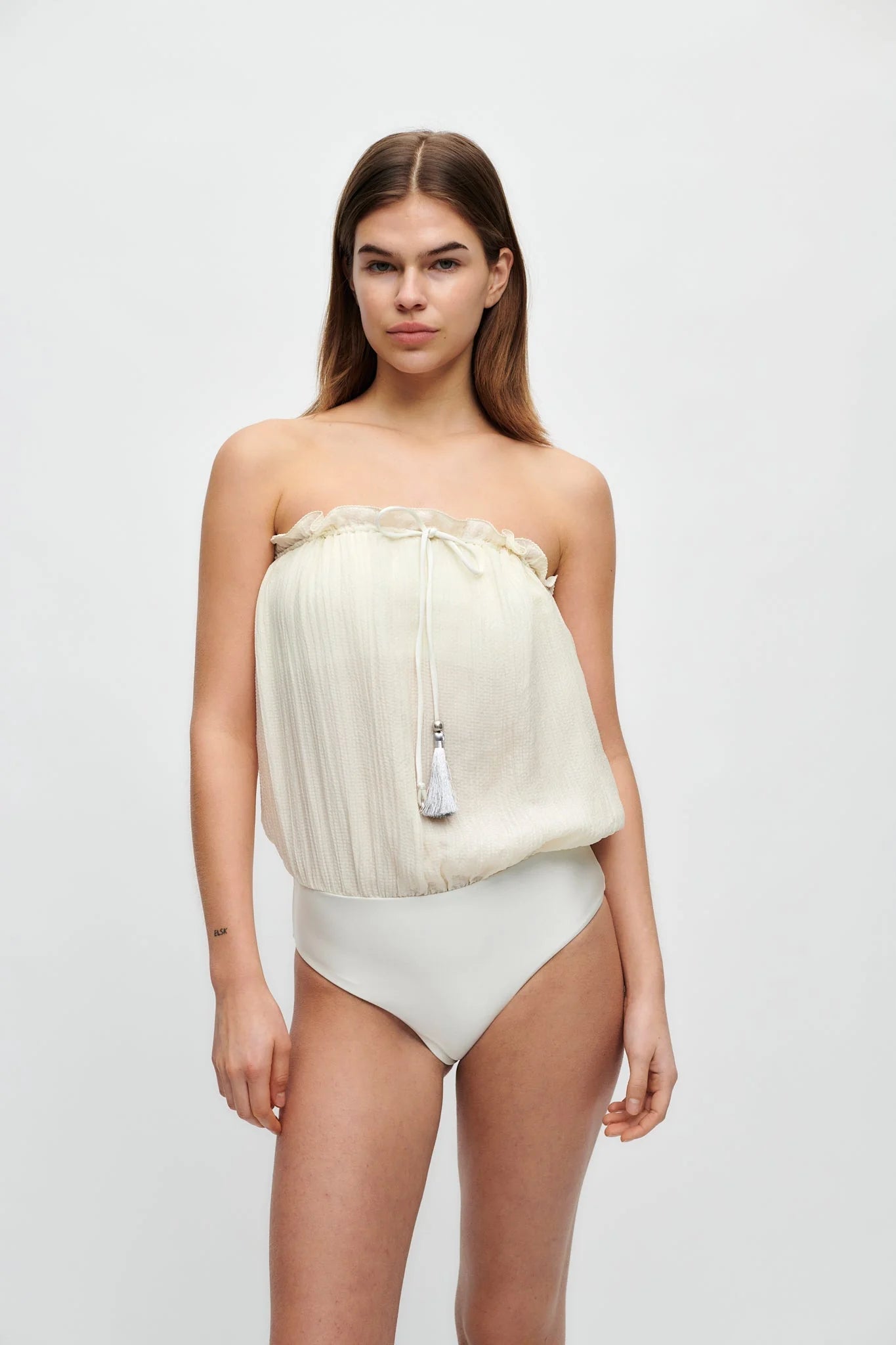 HANNE BLOCH IVORY BANDEAU SILKE BADEDRAGT - Den Lille Ida - HANNE BLOCH