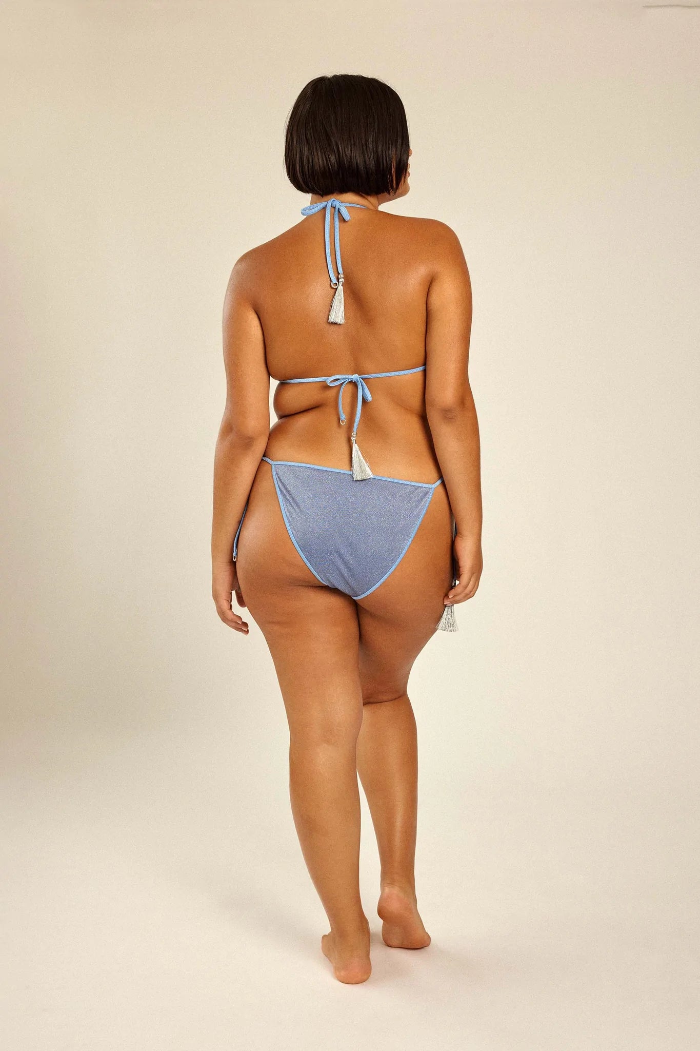 Hanne Bloch Skyblue Glitter Triangle Bikini - Den Lille Ida - HANNE BLOCH
