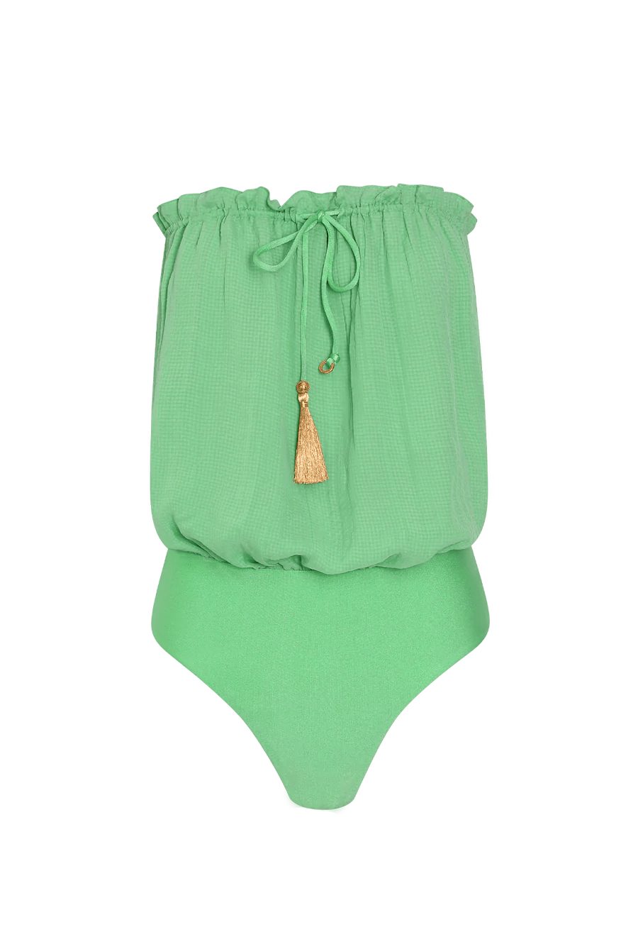 Hanne Bloch Mint Bandeau Silk Swimsuit - Den Lille Ida - HANNE BLOCH