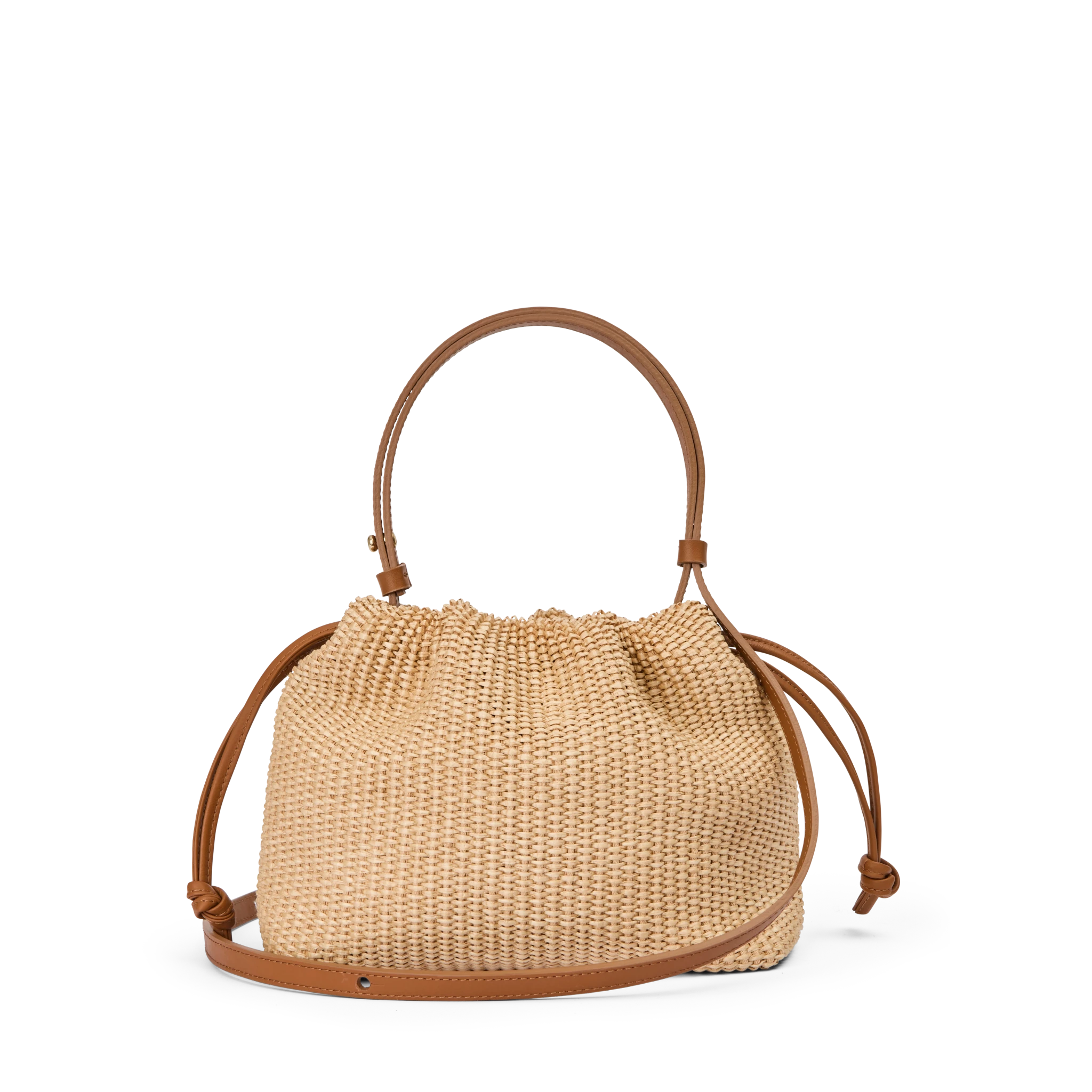 Infinito Eva medium natural raffia x cognac - Den Lille Ida - Infinito