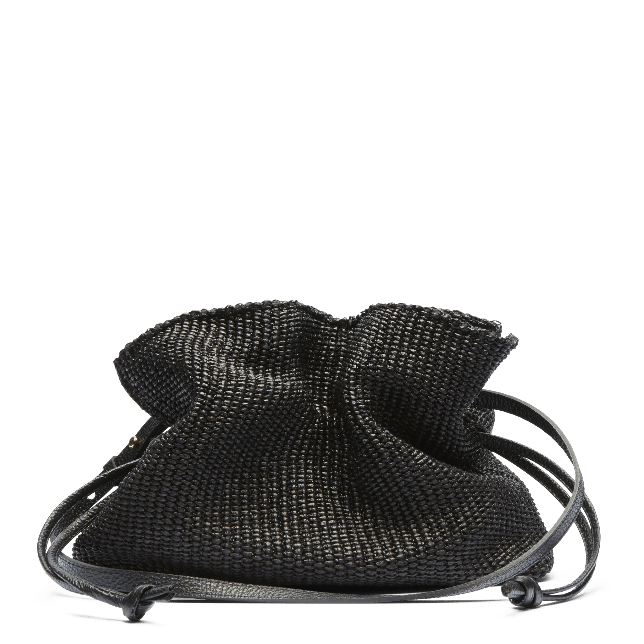 Infinito Camilla Bucket Raffia Black L - Den Lille Ida - Infinito