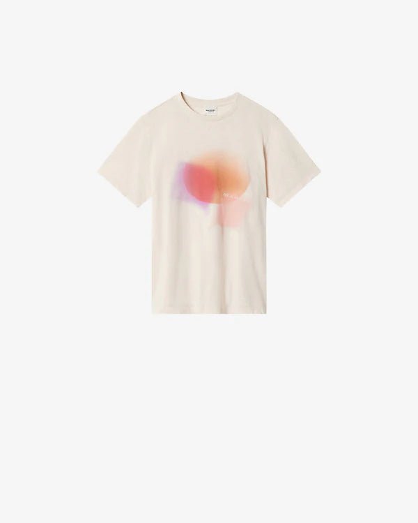 Isabel Marant Zewel Tee Shirt Ecru Orange - Den Lille Ida - Isabel Marant Étoile