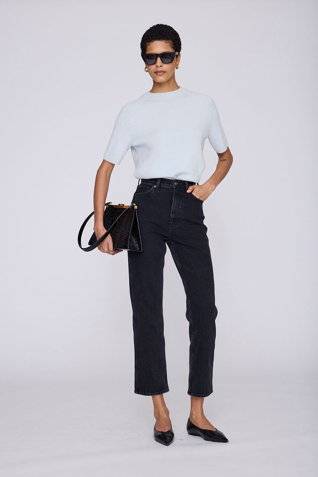 Anine Bing Jackson Cashmere Sweater Spring Mint