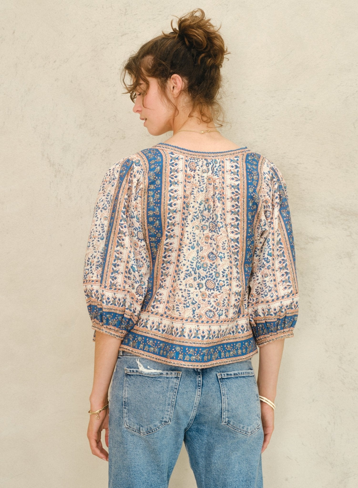 M.A.B.E. Cass Print Jacket Navy - Den Lille Ida - M.A.B.E