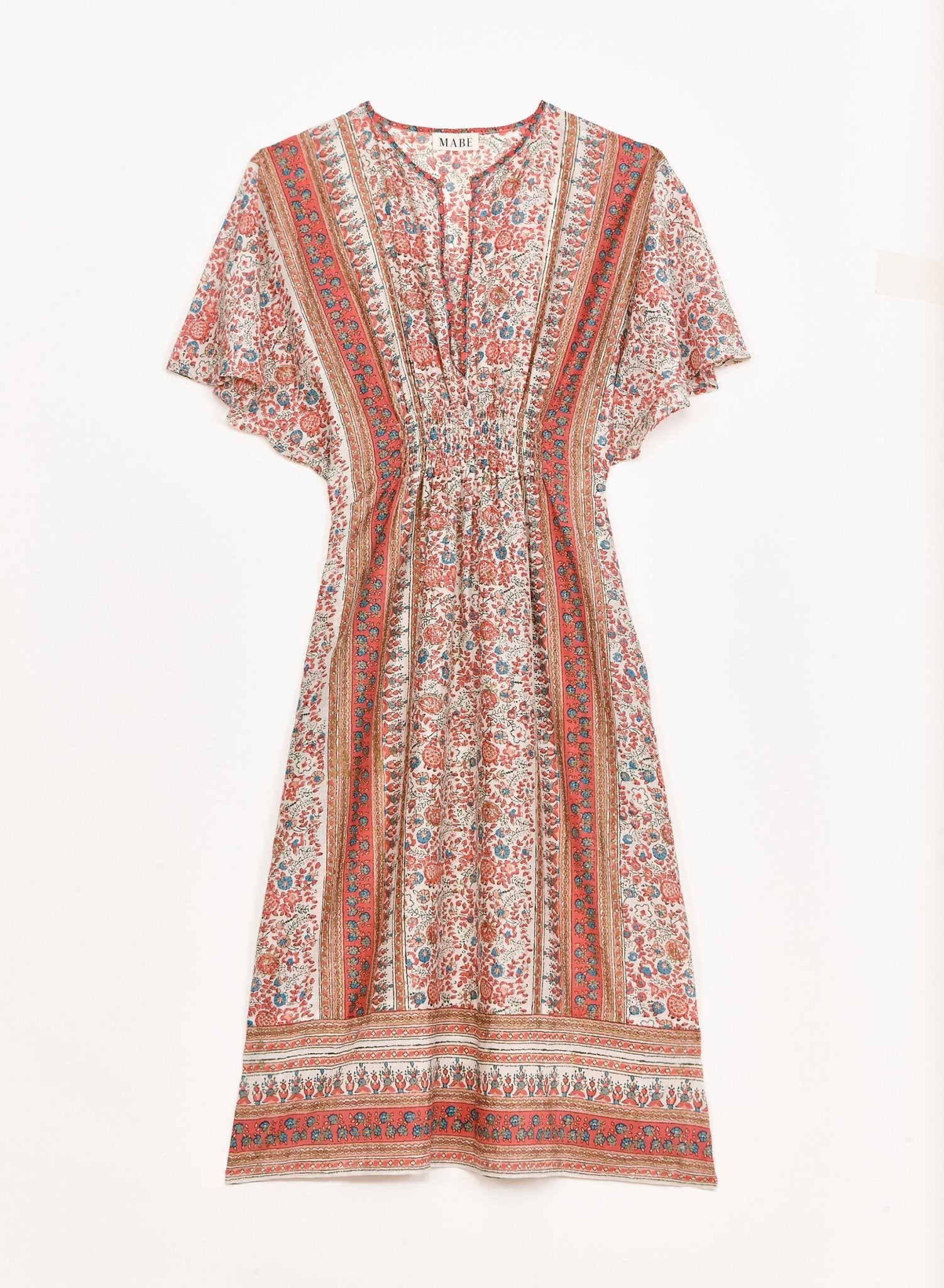 M.A.B.E. Cass Midi Dress Coral - Den Lille Ida - M.A.B.E