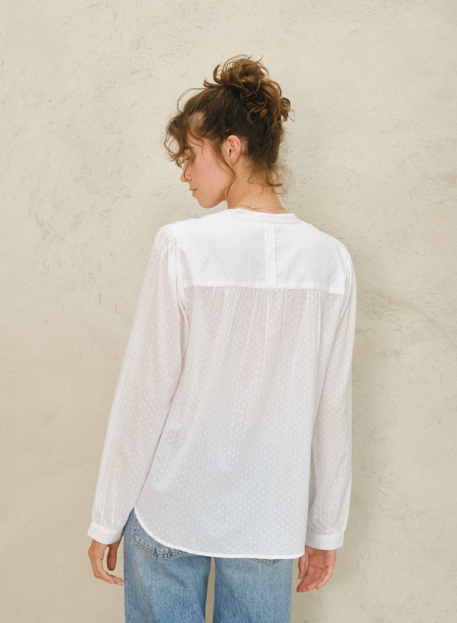 M.A.B.E. Adley L/S Top White - Den Lille Ida - M.A.B.E