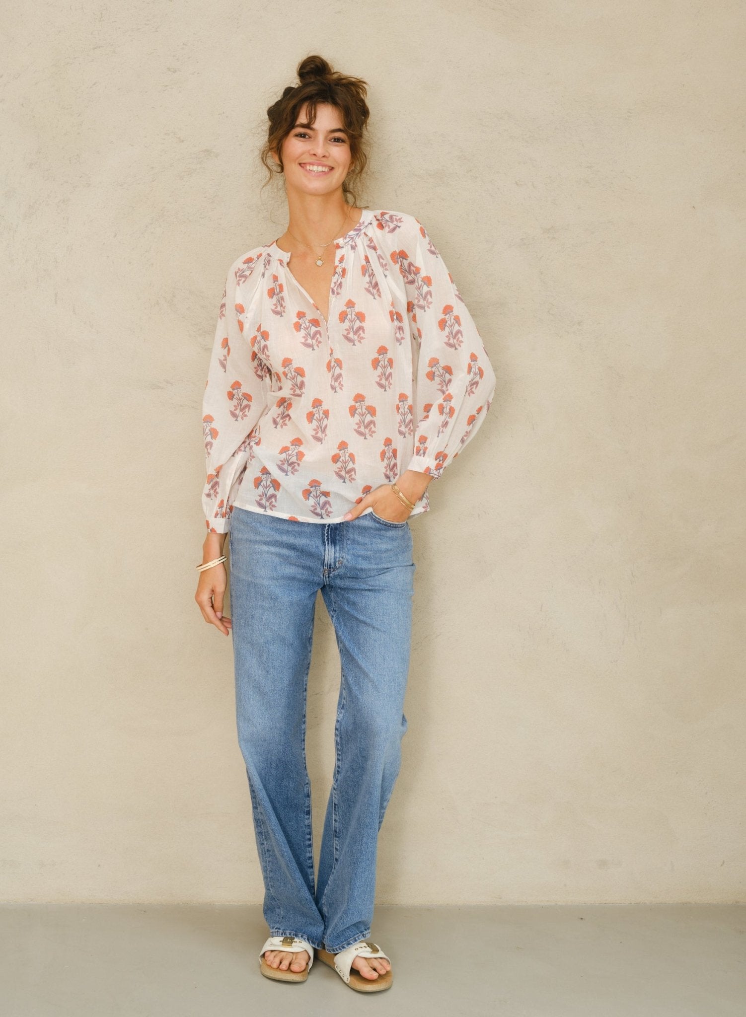M.A.B.E. Cadi Print L/S Top - Den Lille Ida - M.A.B.E