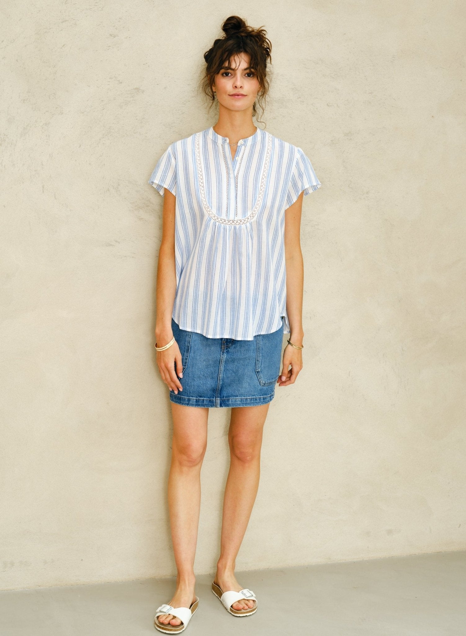 M.A.B.E. Freya Top Blue stripe - Den Lille Ida - M.A.B.E